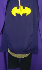 Kids Costumes to Hire - Batgirl DC - Purple cape & top & black leggings